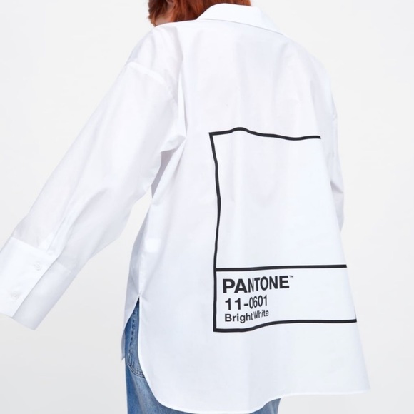 Zara Tops - Zara Pantone Oversized white shirt